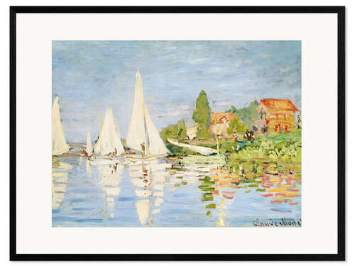 Gerahmter Kunstdruck Regattaboote in Argenteuil