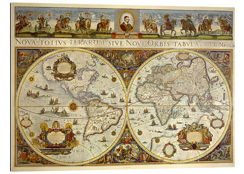 Galleritryck Great World Map 1665