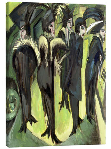Canvas print Five women on the street