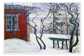 Wandbild  Winter in Hvalsbakken. 1926. - Harald Oscar Sohlberg