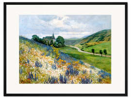 Gerahmter Kunstdruck Die blaue Blume