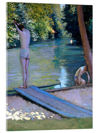 Tableau en verre acrylique  Baigneur s&#039;apprêtant à plonger - Gustave Caillebotte