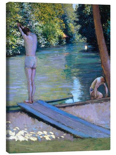 Canvas print Bathers on the banks of the Yerres