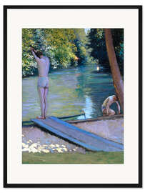 Gerahmter Kunstdruck Badende am Ufer der Yerres