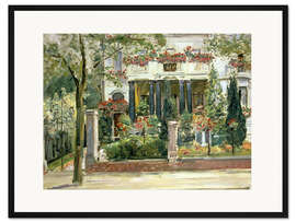 Gerahmter Kunstdruck Vorgarten der Steinbart'schen Villa in Berlin, 1911