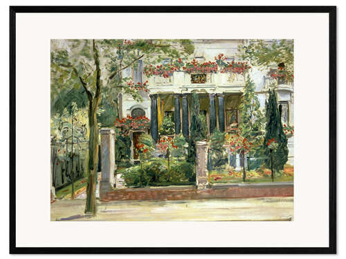 Impressão artística com moldura Front garden of the Steinbart villa in Berlin, 1911