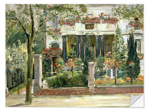 Selvklebende plakat Front garden of the Steinbart villa in Berlin, 1911