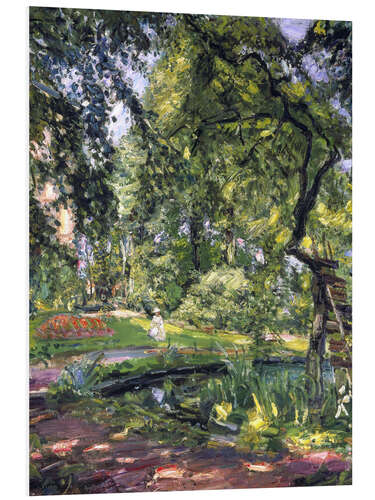 Tableau en PVC Jardin à Godramstein avec arbre et étang, 1910