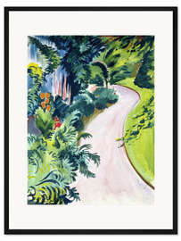 Gerahmter Kunstdruck Gartenweg