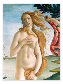 Wall print  The Birth of Venus (detail) I - Sandro Botticelli