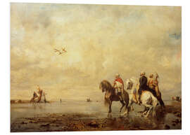 Foam board print A falcon hunt in the Sahara desert