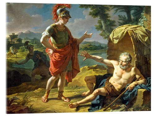 Akryylilasitaulu Alexander und Diogenes. 1818