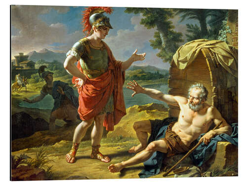 Aluminiumtavla Alexander und Diogenes. 1818