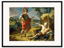 Gerahmter Kunstdruck Alexander und Diogenes. 1818