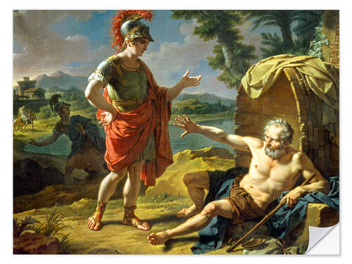 Selvklæbende plakat Alexander und Diogenes. 1818