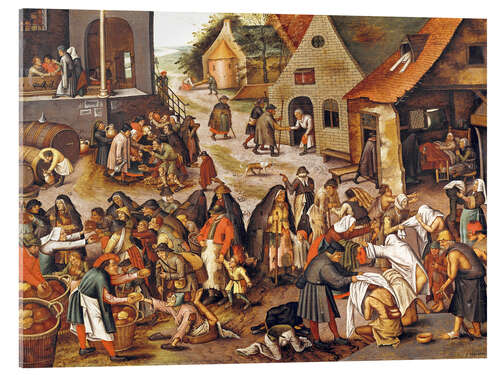 Tableau en verre acrylique Les 7 œuvres de Miséricorde