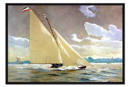 Gerahmter Kunstdruck Die Segelyacht Henny III.