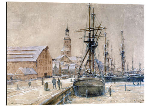 Gallery print Winter storage of sailors in Wolgast