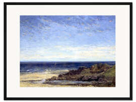 Gerahmter Kunstdruck Blaues Meer - blauer Himmel