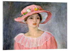 Acrylic print The pink hat