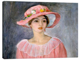 Canvas print The pink hat