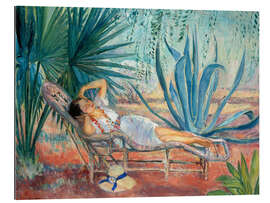 Gallery print Marthe sleeping in a deck chair in Saint-Tropez