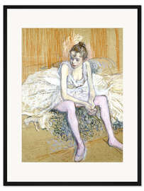 Gerahmter Kunstdruck Sitzende Tänzerin