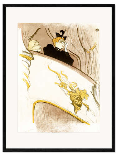 Impression artistique encadrée La loge au masque d'or