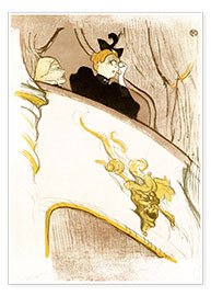 Wandbild  Die Loge mit der goldenen Maske - Henri de Toulouse-Lautrec