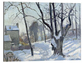 Magnettafel Schneelandschaft in Louveciennes (Louveciennes, Chemin de Creux, Louveciennes, neige). 1872