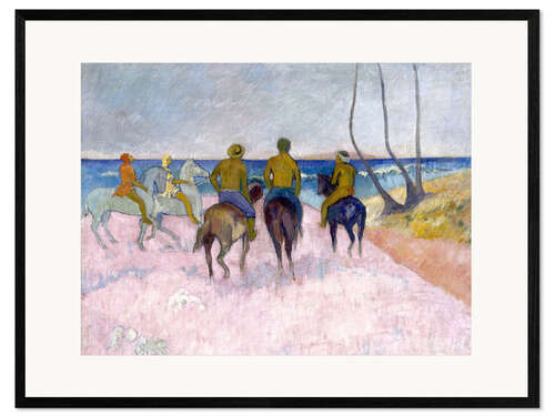 Ingelijste kunstdruk Riders on the beach (I)
