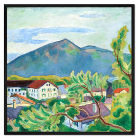 Gerahmter Kunstdruck Frühlingslandschaft in Tegernsee