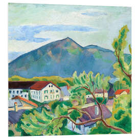 Foam board print Spring landscape in Tegernsee