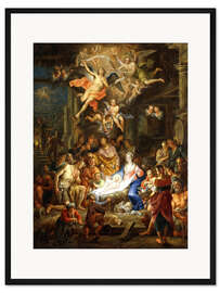 Gerahmter Kunstdruck Geburt Christi. 1741