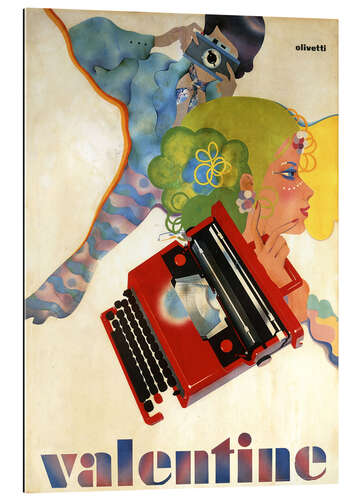 Stampa su plexi-alluminio Macchina da scrivere "Valentine" della Olivetti