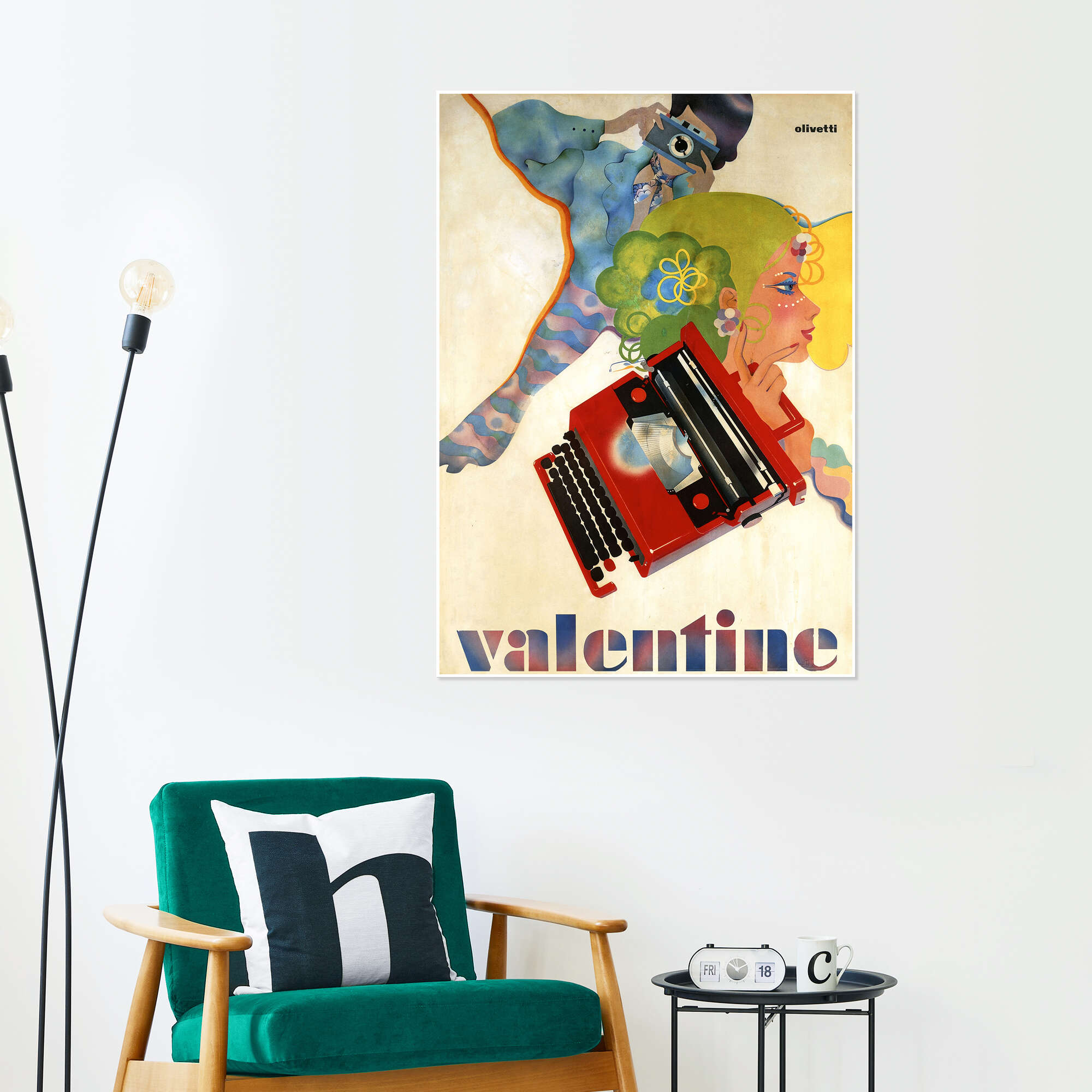 Typewriter 'Valentine' by Olivetti print by ARTOTHEK | Posterlounge