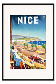 Gerahmter Kunstdruck Nizza, um 1930
