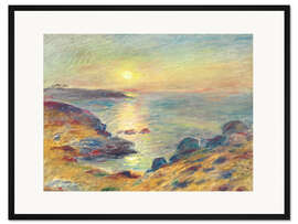 Gerahmter Kunstdruck Sonnenuntergang in Douarnenez