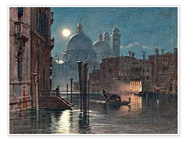 Poster Venice at moonlight