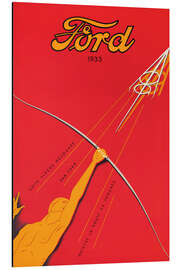 Magnettafel Ein Werbeplakat für den Ford V8 Motor. 1933.