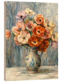 Wood print Bouquet in ceramic jug