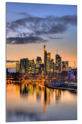 Gallery print Frankfurt skyline reflected in the Main