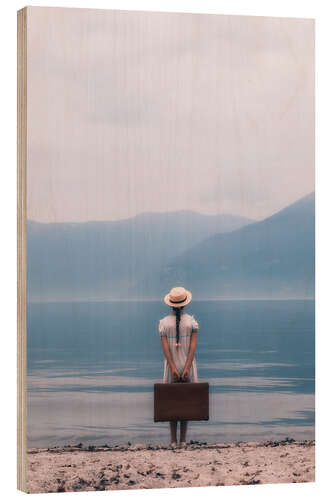 Wood print The Traveller