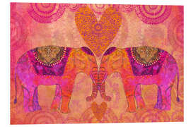 Foam board print Elephants in Love