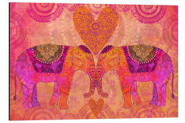 Magnettafel Elephants in Love