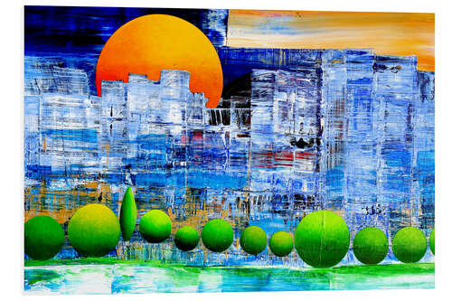 Tableau en PVC New York, Skyline Manhattan, abstract