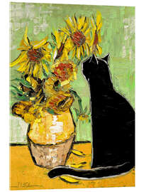 Obraz na szkle akrylowym  The cat of Van Gogh - JIEL