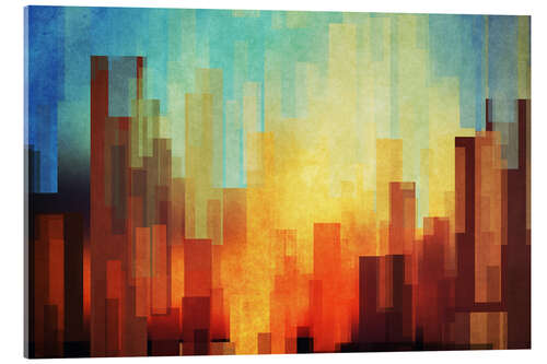 Acrylglasbild Urban Sunset