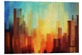 Foam board print Urban Sunset