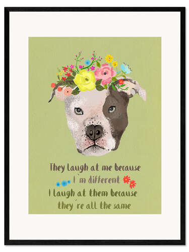 Innrammet kunsttrykk Pitbull